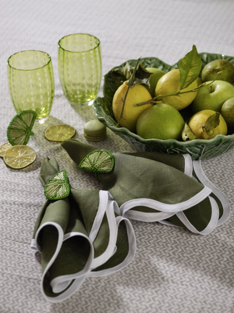 Glass Perle - Eplegrønn 2 stk