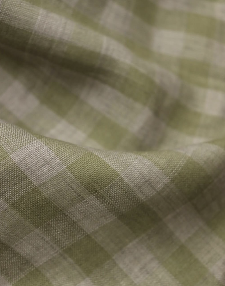 Putetrekk - natur/grønn gingham