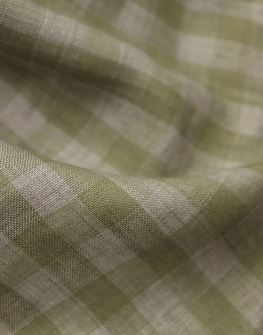 Putetrekk - natur/grønn gingham