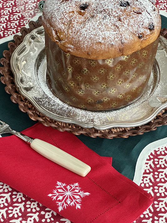 Linservietter - Snøkrystall (4 stk)