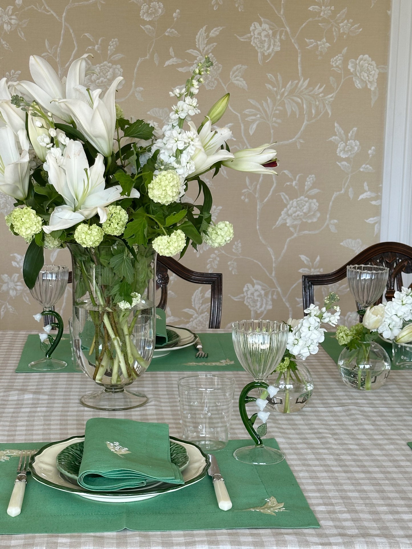 Vinglass Botanica - Hvit blomst