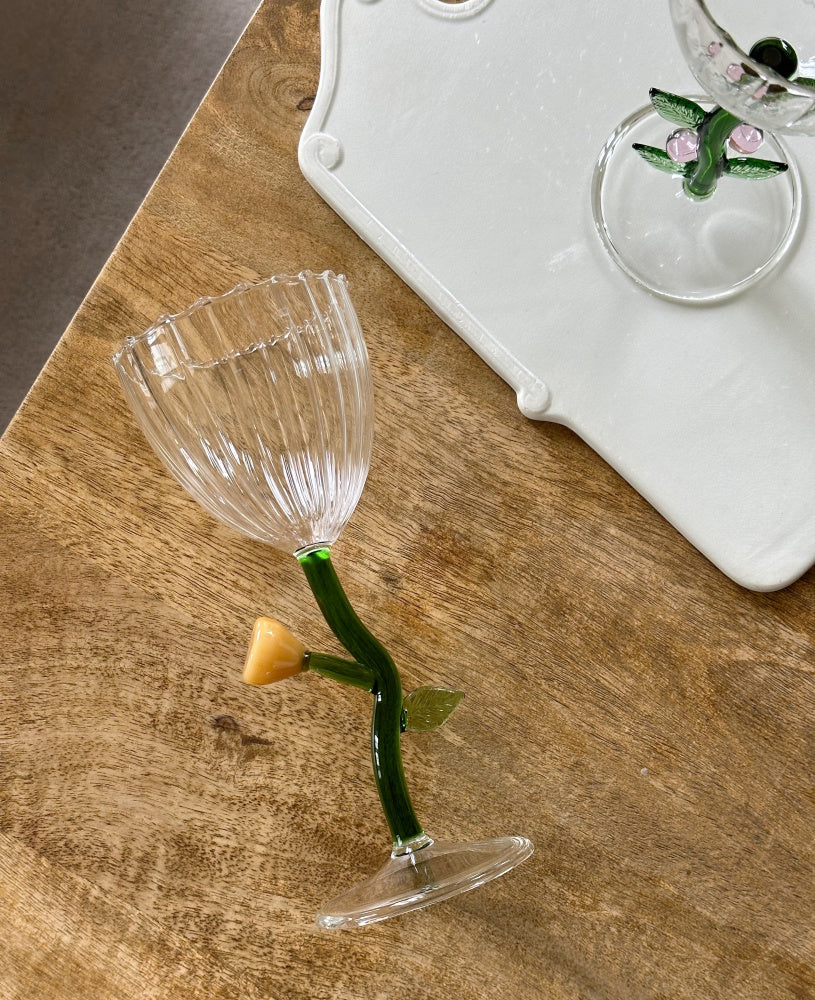 Vinglass Botanica - Amber blomst