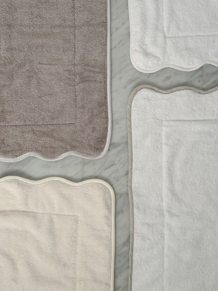 Badematte Scallop Grå