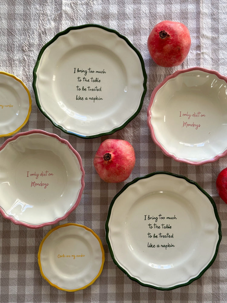 Desserttallerken - rosa