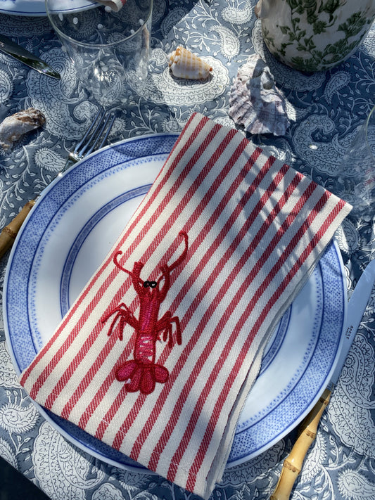 Serviett - striper hummer