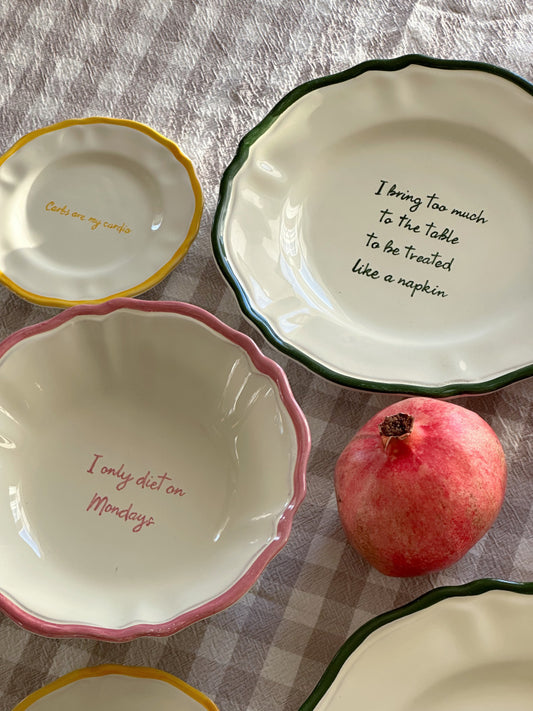 Desserttallerken - rosa