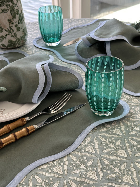 Glass Perle - Grønn 2 stk