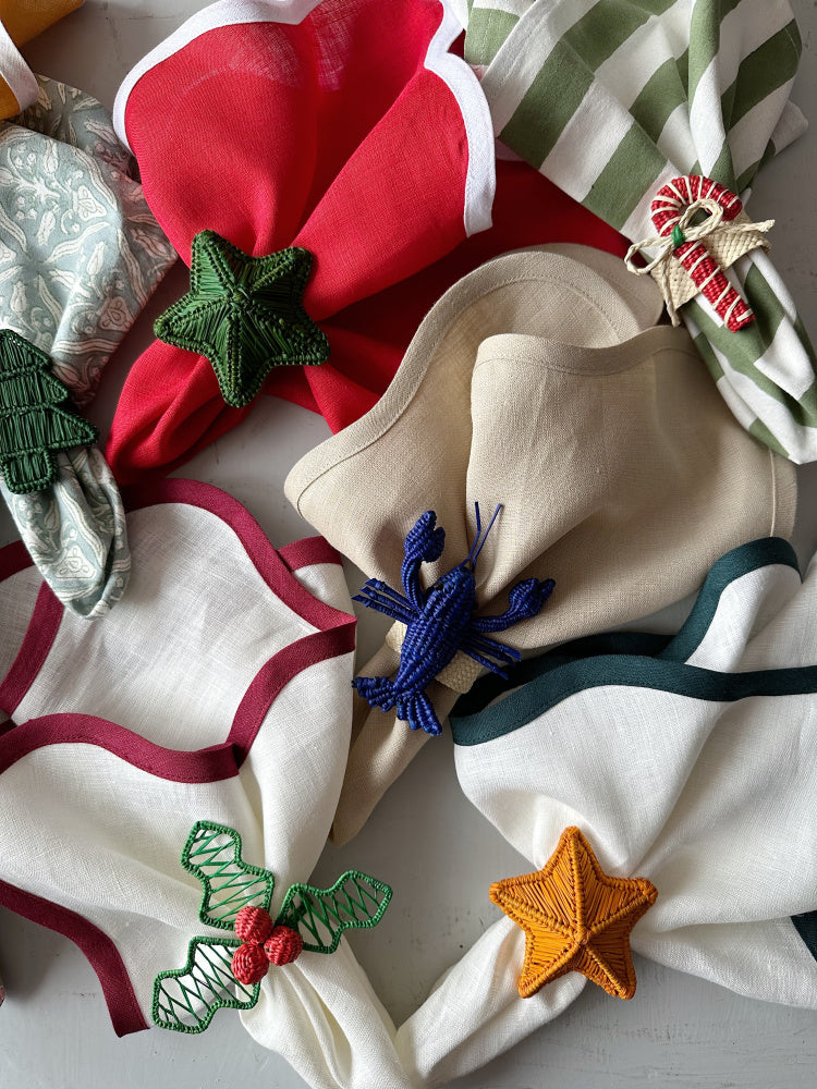 Serviettring - Stjerne Sennepsgul