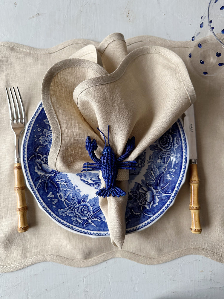 Serviettring - Hummer Blå