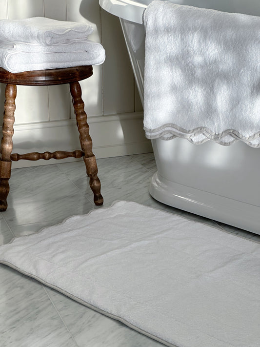 Hotellhåndkle med bølgekant