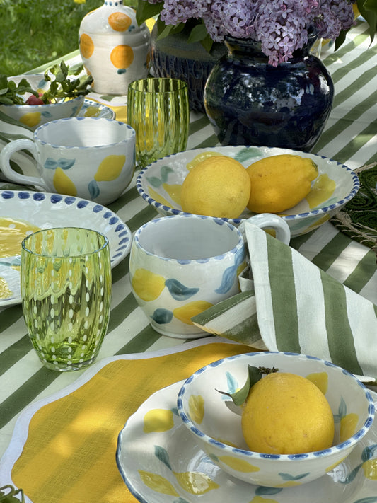 Glass Perle - Eplegrønn 2 stk