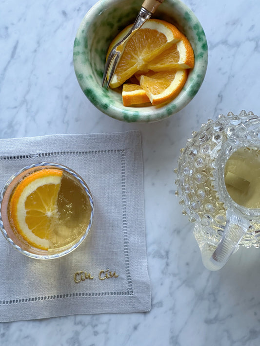 Cocktailservietter - grå lin