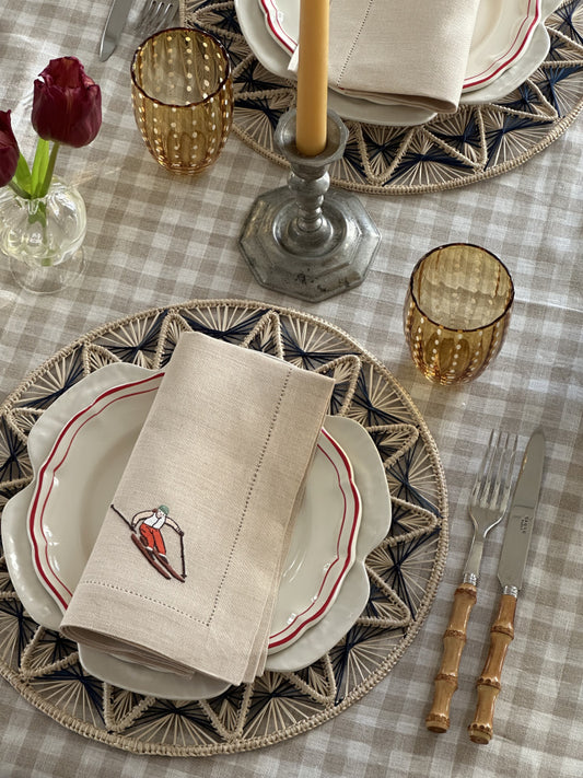 Linservietter - Après Ski Beige (4 stk)