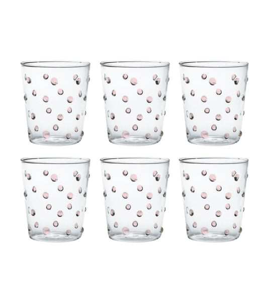 Glass Party - Rosa 6 stk