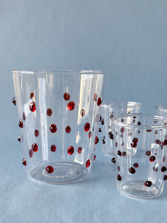 Glass Party mini- Rød 6 stk