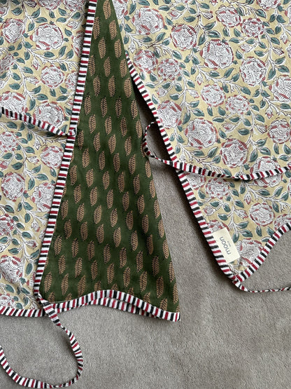 Juletreskjørt blokkprint