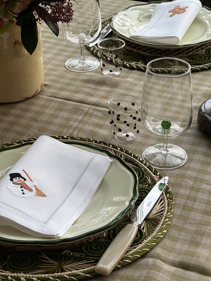 Serviett med snømann