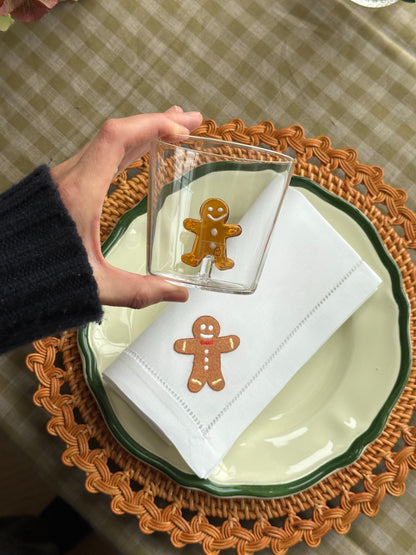 Serviett med pepperkakemann