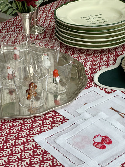 Coaster med ski og votter (4 stk)