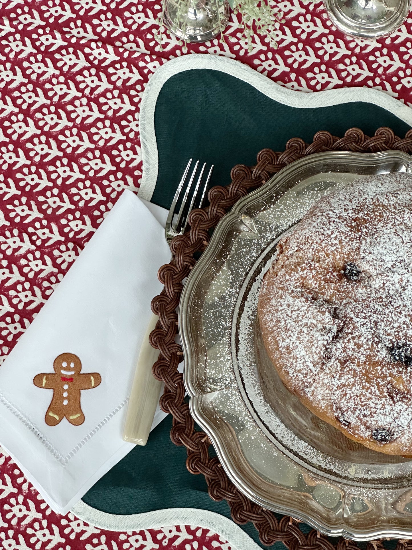 Serviett med pepperkakemann