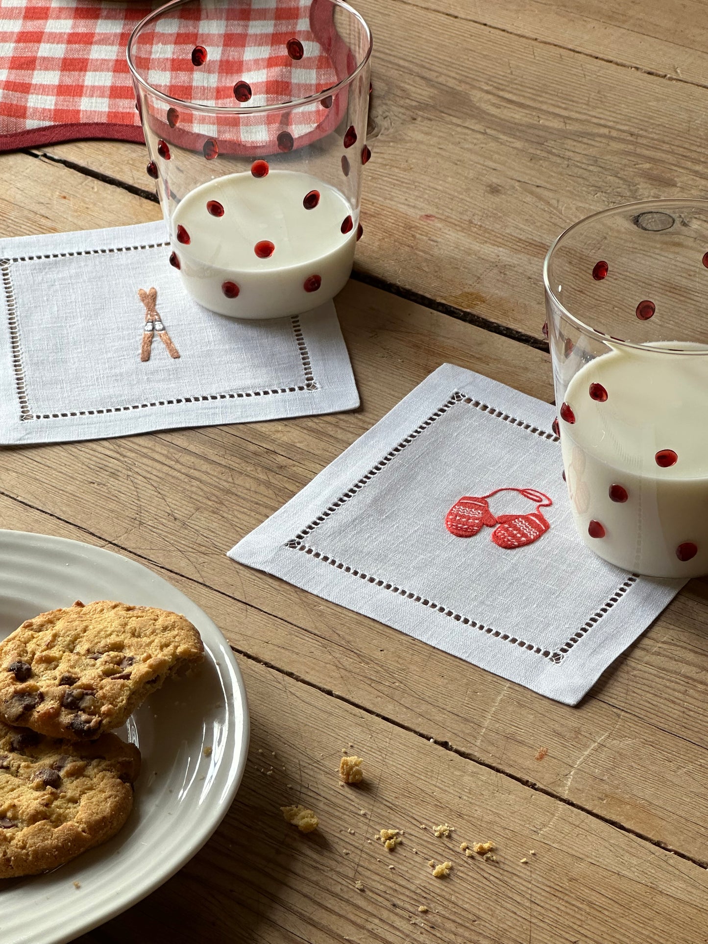 Coaster med ski og votter (4 stk)