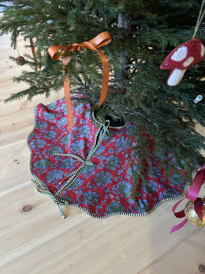 Juletreskjørt blokkprint