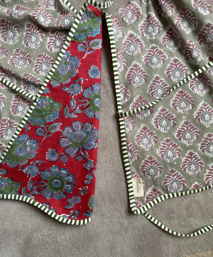 Juletreskjørt blokkprint