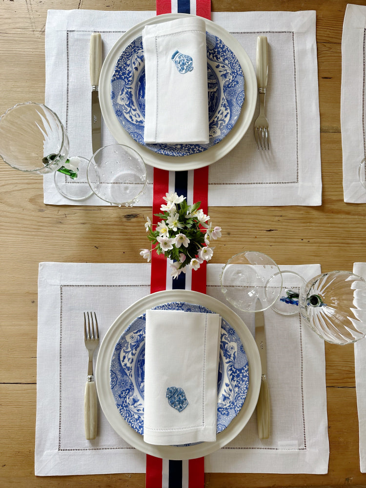 Serviett med chinoiserie (4 stk)