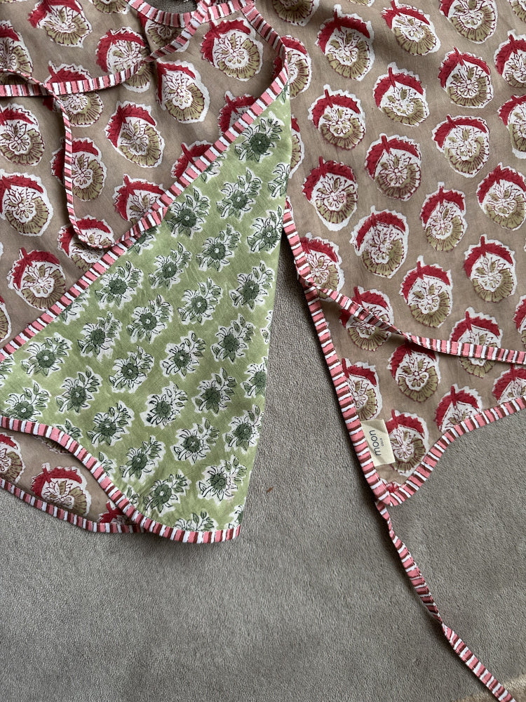 Juletreskjørt blokkprint