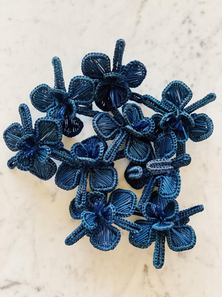 Serviettring - Orkidé Mørkeblå