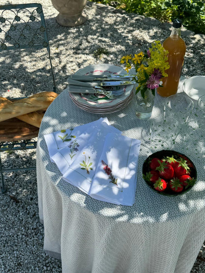 Bordduk - grå blokkprint